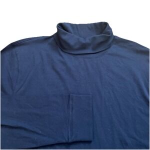 Apt 9 Blue Men's XL X-Large Turtle Neck Long Sleeve Shirt Premier Flex